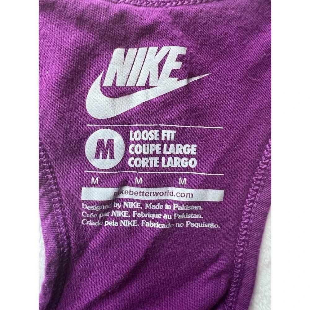 Nike Women’s Medium Purple Racerback Tank Top Get Your Game Up Loose Fit